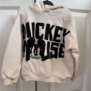 Zara Cream Hoodie with Black Graphic